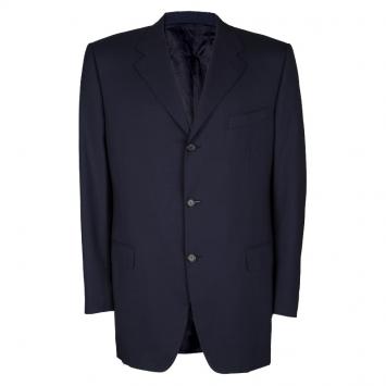 Pre Owned Dior 30 Montaigne Navy Blue Wool Blazer XXXL
