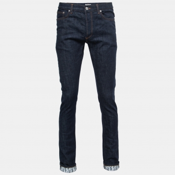 Pre Owned Dior Homme Blue Denim Slim Fit Oblique Jeans M Waist 32"