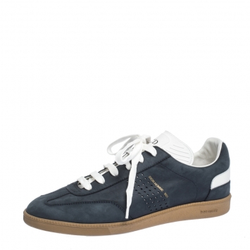 Pre Owned Dior Navy Blue Nubuck and Leather B01 Low Top Sneakers Size 40