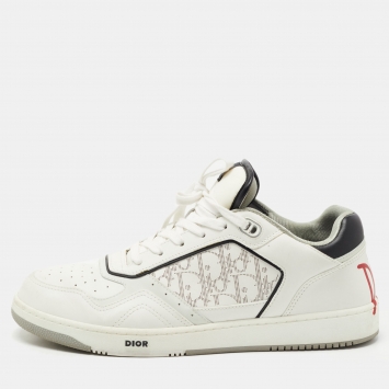  Dior White Leather B27 Sneakers Size 46