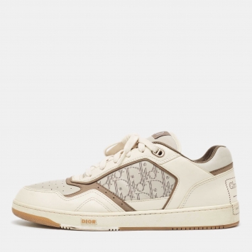 Pre Owned Dior Cream Leather B27 Low Top Sneakers Size 46
