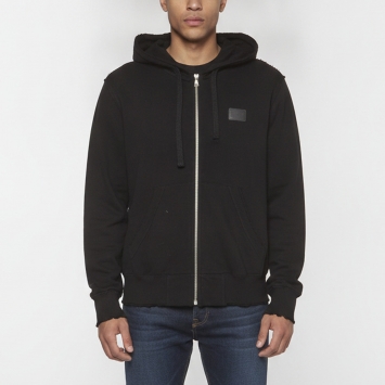Pre Owned Dolce & Gabbana Black Logo Detail Jersey Zip-Up Hoodie XL
