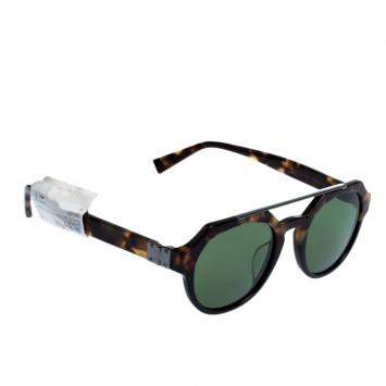 Pre Owned Dolce & Gabbana Havana/Green DG4313F Sunglasses