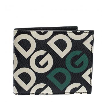 Pre Owned Dolce & Gabbana Multicolor DG Mania Print Leather Bifold Wallet