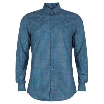 Pre Owned Dolce & Gabbana Blue Abstract Shirt L
