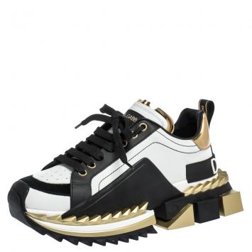 مملوكة مسبقًا Dolce & Gabbana Multicolor Leather Super King Platform Sneakers Size 40