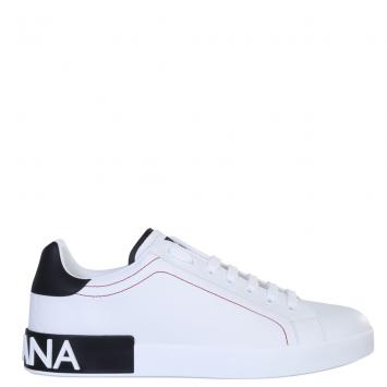 Pre Owned Dolce & Gabbana White Portofino Sneakers Size EU 42