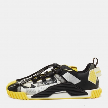Pre Owned Dolce & Gabbana Multicolor Mesh and Leather NS1 Sneakers Size 43