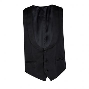 Pre Owned Dolce and Gabbana Black Tailored Three Button Waistcoat XL