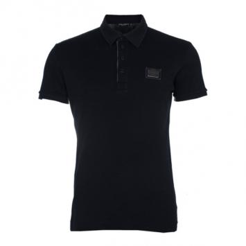 Pre Owned Dolce and Gabbana Men's Black Cotton Polo Shirt XXL