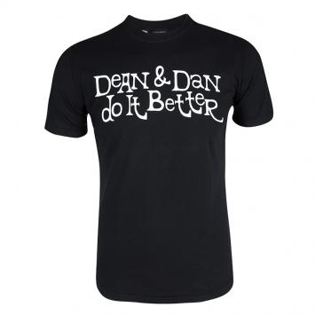 Pre Owned Dsquared2 Black Printed Distressed T-Shirt M