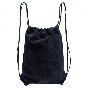 Pre Owned Dunhill Midnight Blue Suede Chiltern Drawstring Backpack