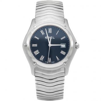 Pre Owned Ebel Wave Black Dial Stainless Steel New Men'S Watch 42MM