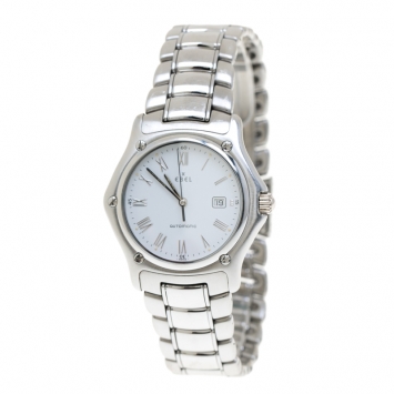 Pre Owned Ebel White Stainless Steel 1911 993902 Men's Wristwatch 34 mm