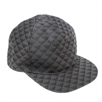 Pre Owned Emporio Armani Grey Logo Detail Baseball Cap M