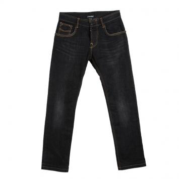 Pre Owned Emporio Armani Black Faded Effect Denim Jude Jeans S