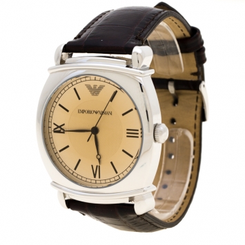 Pre Owned Emporio Armani Bronze Stainless Steel Sportivo Men's Wristwatch 41 mm