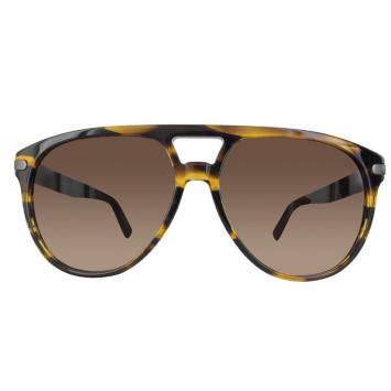Pre Owned Ermenegildo Zegna Matte Light Brown/Gradient Brown EZ0043 Aviator Sunglasses