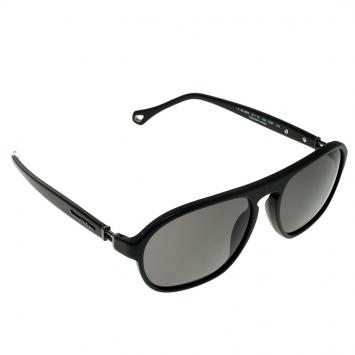 Pre Owned Ermenegildo Zegna Black SZ3655 Wayfarer Sunglasses