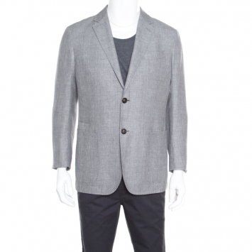 Pre Owned Ermenegildo Zegna Crossover Grey Tailored Blazer L