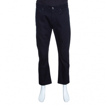 Pre Owned Ermenegildo Zegna Navy Blue Luxury Denim Slim Fit Jeans L