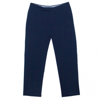 Pre Owned Ermenegildo Zegna High Performance Navy Blue Wool Silk Slim Fit Trousers L