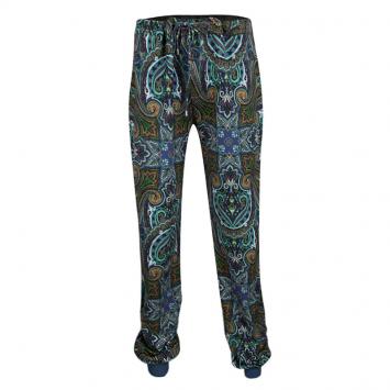 Pre Owned Etro Multicolor Paisley Printed Jersey Jogger Pants 3XL
