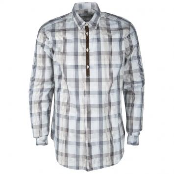 Pre Owned Etro Multicolor Tartan Plaid Long Sleeve Button Front Shirt M