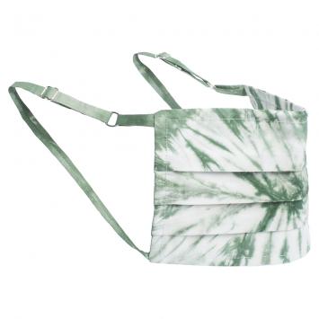 Pre Owned Non-Medical Handmade Green Tie Dye Face Mask By Mr. Moudz Collection (Available for UAE Customers Only)