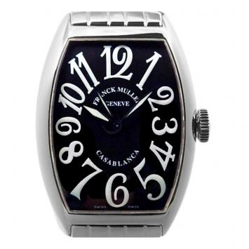Pre Owned Franck Muller Black Stainless Steel Casablanca Men's Wristwatch 32MM