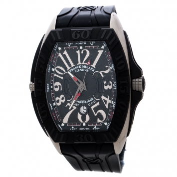 Pre Owned Franck Muller Black Titanium Stainless Steel Conquistador Grand Prix 9900 SC DT GPG Men's Wristwatch 48 mm