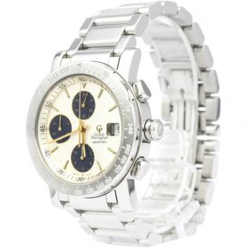 Pre Owned Girard-Perregaux White Stainless Steel GP7000 Men's Wristwatch 38MM
