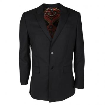 Pre Owned Givenchy Black Wool Contrast Lined Blazer L