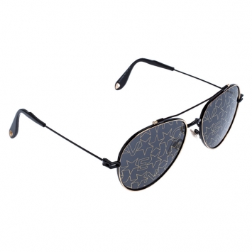 Pre Owned Givenchy Black/Gold GV7057/S Nude Aviator Sunglasses