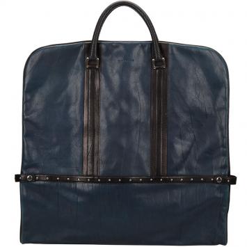 Pre Owned Givenchy Navy Blue Studded Leather Garment Bag