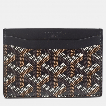 Goyard Black Goyardine Coated Canvas and Leather Saint Sulpice Card Holder