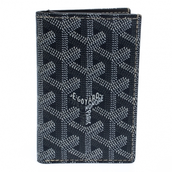 Pre Owned Goyard Grey Goyardine Coated Canvas St. Marc Bifold Card Holder