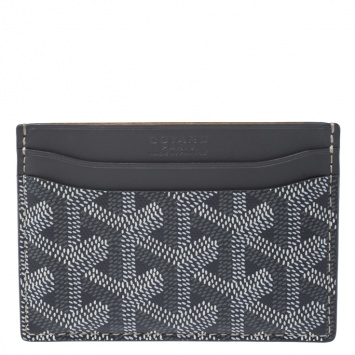Pre Owned Goyard Grey Goyardine Coated Canvas Saint Sulpice Card Holder