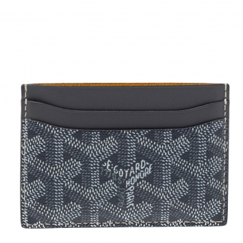 Pre Owned Goyard Grey Goyardine Coated Canvas Saint Sulpice Card Holder