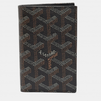 Pre Owned Goyard Brown Goyardine Coated Canvas Saint Pierre Bifold Card Holder