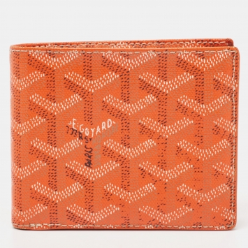 Goyard Orange Goyardine Coated Canvas Victoire Bifold Wallet
