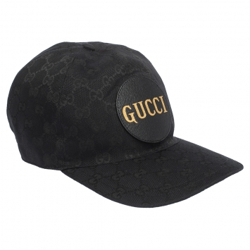 Pre Owned Gucci Black GG Canvas Baseball Cap