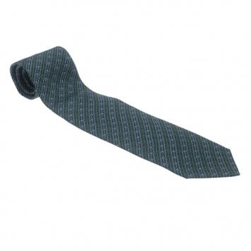 Pre Owned Gucci Blue Polka Dot Striped Silk Tie