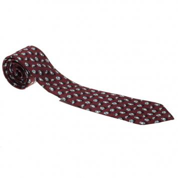 Pre Owned Gucci Red Umbrella Print Silk Tie