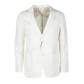 Pre Owned Gucci Cream Textured Regular Fit Tailored Blazer L