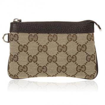 Pre Owned Gucci Beige Monogram Coin Purse