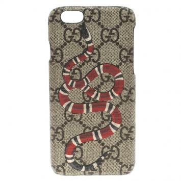 Pre Owned حافظة أي فون 6 غوتشي طباعة كينغسنيك كانفاس سوبريم GG بيج