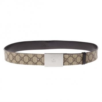 Pre Owned Gucci Beige Guccissima Leather Belt 90CM
