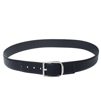 Pre Owned Gucci Navy Blue Microguccissima Leather Belt 100CM