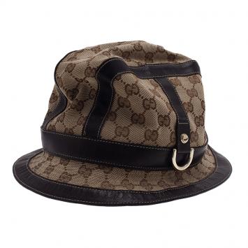 Pre Owned Gucci Guccissima Cotton Blend Fedora 